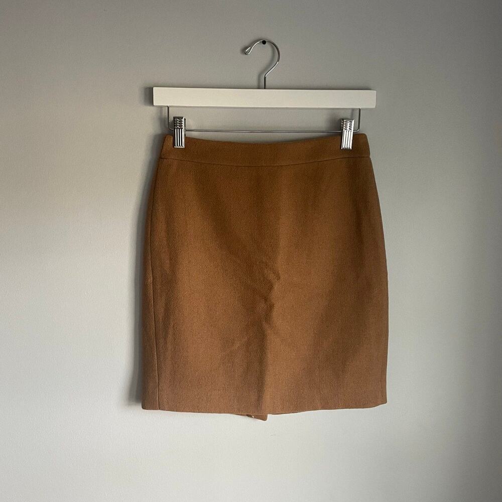 J.Crew Brown Wool Blend A-Line Mini Skirt Workwear Business Casual Academia 00P